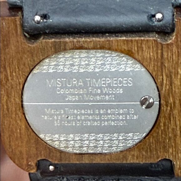 Unique Mistura Timepieces Black and Brown wooden Men's Watch - Picture 5 of 5